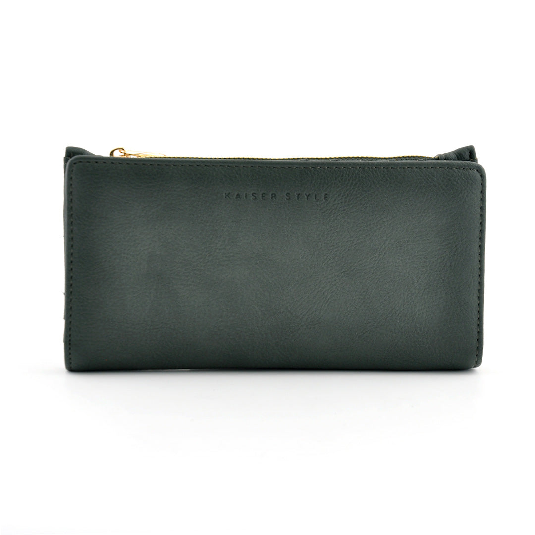 Faux Leather Purse - Green